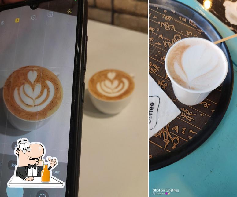 Order various drinks served at Mad About Coffee