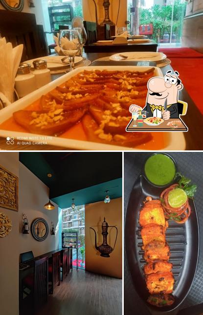 The picture of food and exterior at Qabeela