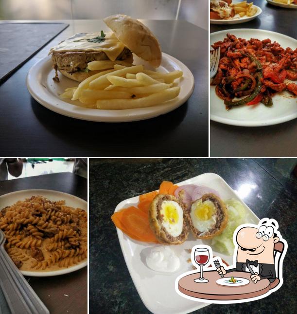 Food at Sanky's Burger House