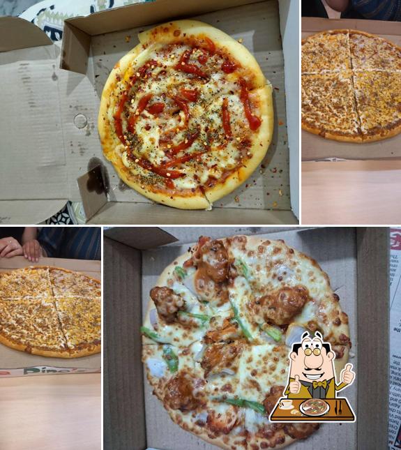 Pick various types of pizza