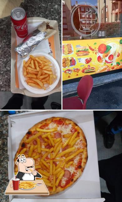 Patatine fritte al Turkish global Kebab pizza