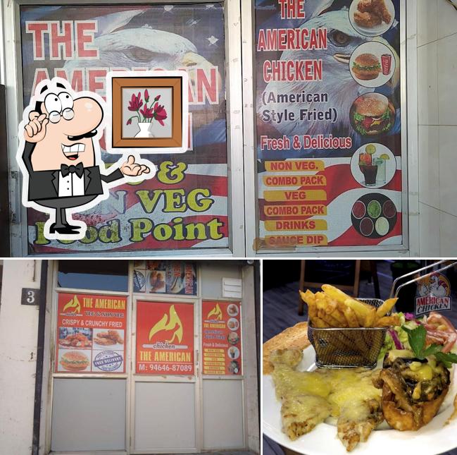 Take a seat at one of the tables at The American Chicken