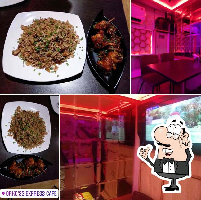 Take a seat at one of the tables at Orko'ss Express Cafe