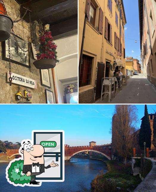 Gli esterni di Osteria La Vela