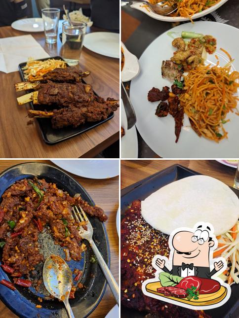 Get meat dishes at Police Steak Restuarant