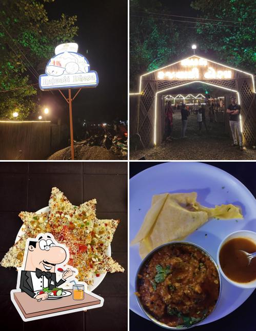 This is the picture depicting food and exterior at Rajvadi Dhosa