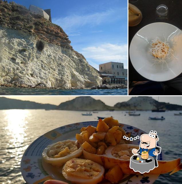La cibo e esterno del ristorante