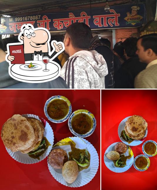 The picture of Jamna Ji Kachodi Wale and Mishthan Bhandar’s food and exterior