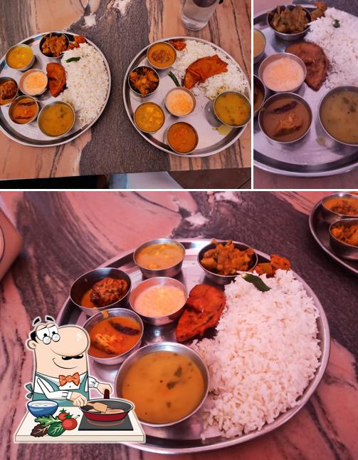 Chicken curry at Iskcon Temple Bhojanalaya