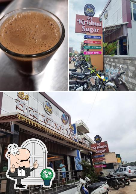 The restaurant's exterior and beverage