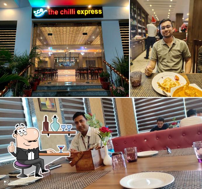 Take a seat at one of the tables at The Chilli Express