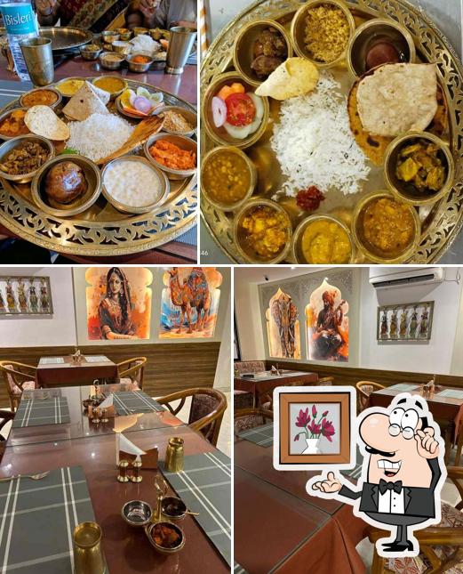 Rajasthani Rasoi is distinguished by interior and food