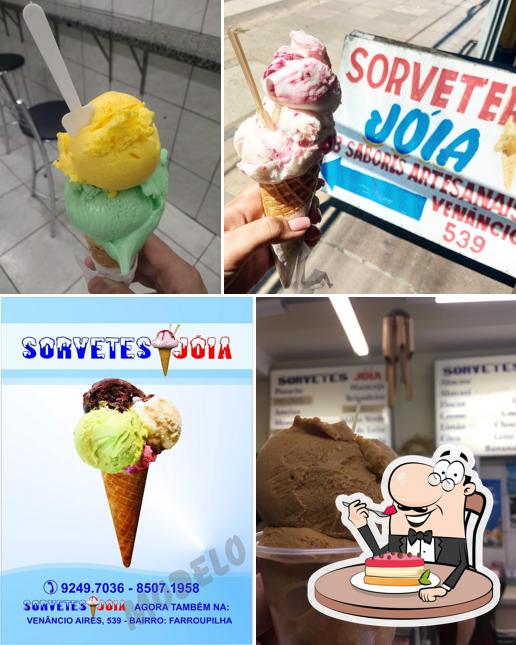 Sorveteria Jóia oferece uma variedade de sobremesas
