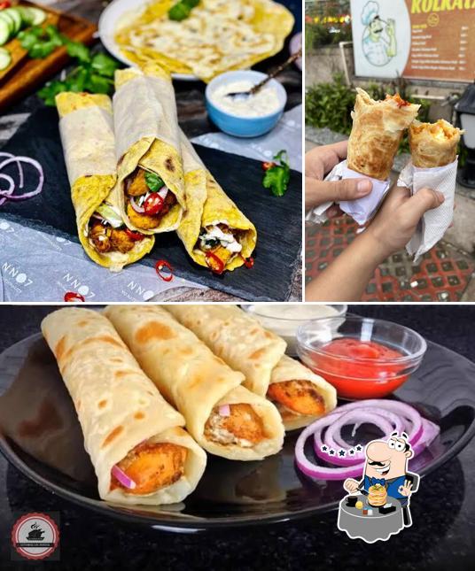 Meals at Kolkata famous kati roll