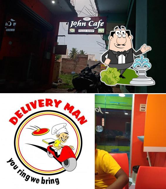 The exterior of Amu John Cafe