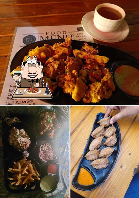 Order meat meals at Bro's cafe