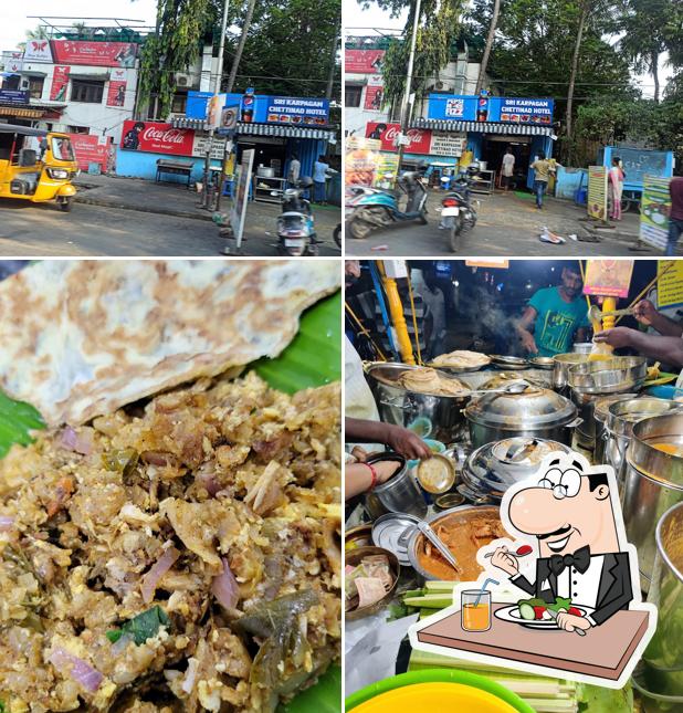 The image of Sri Karpagam Chettinad Hotel’s food and exterior