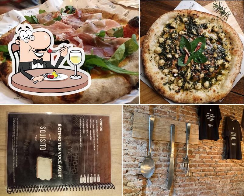 Platos en Squisito Pizzeria
