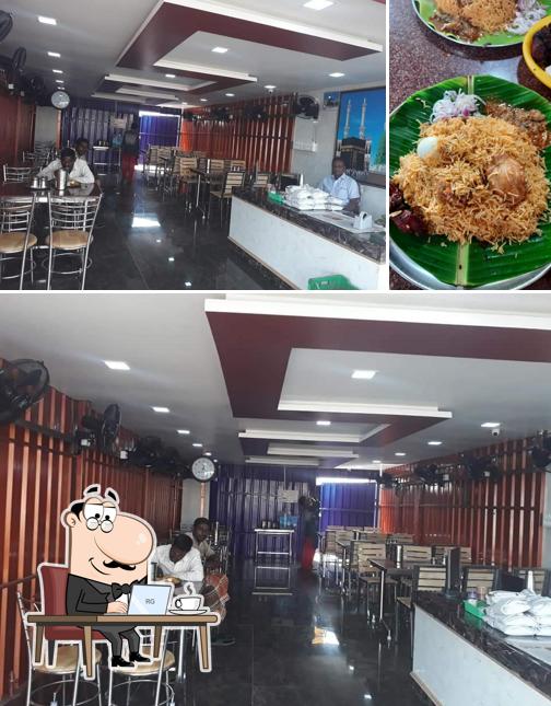 Among different things one can find interior and dessert at Minar briyani stall
