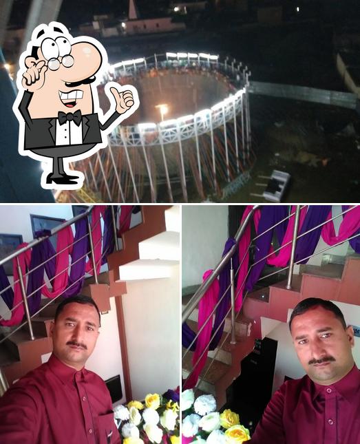 This is the picture depicting interior and exterior at Chaupal Restaurant and guest house