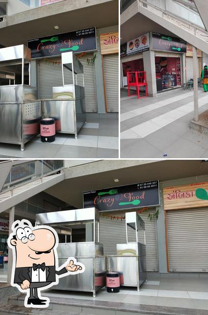This is the picture showing interior and food at Crazy Food