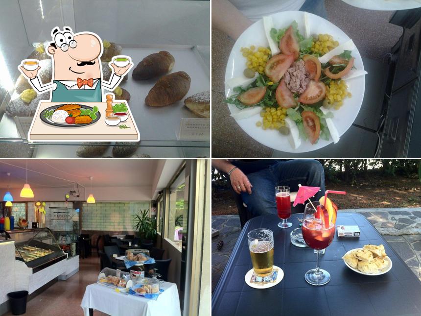 Questa è la immagine che presenta la cibo e interni di Family Bar
