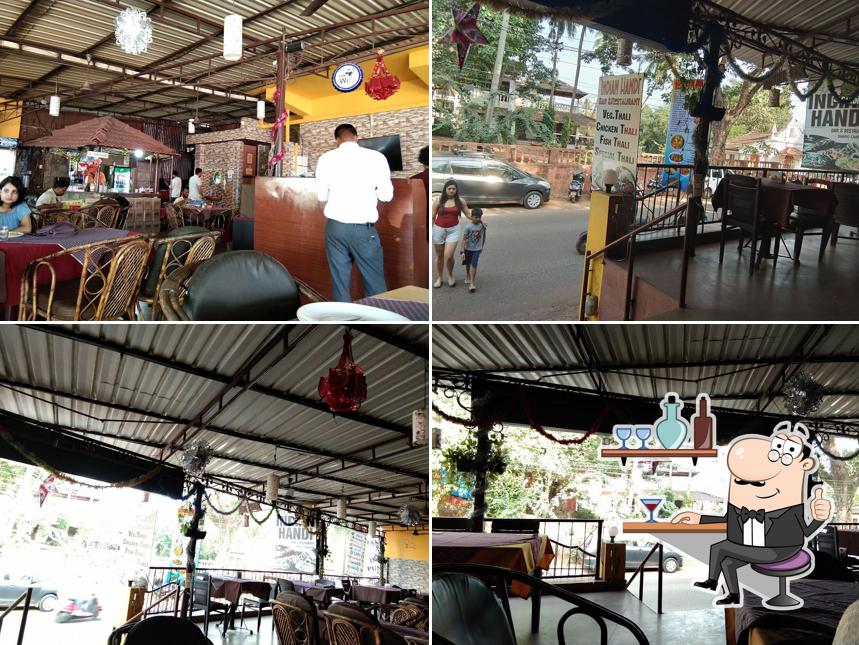 Take a seat at one of the tables at Indian Handi Restaurant