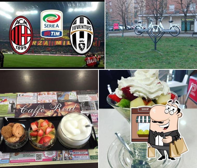 Dai un’occhiata alla immagine che presenta la esterno e cibo di Caffè Real