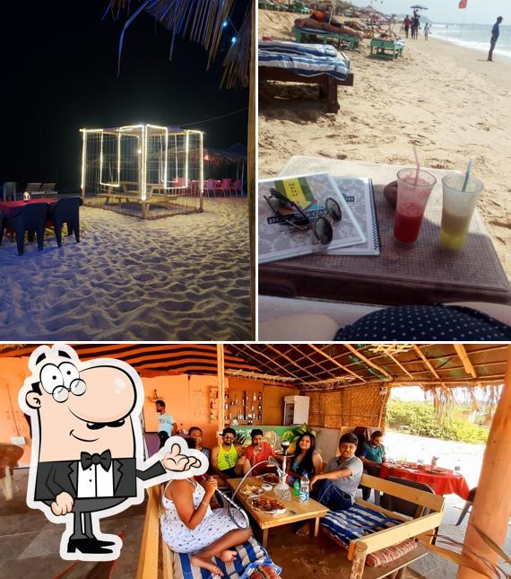 The interior of Lawry's corner beach cafe candolim