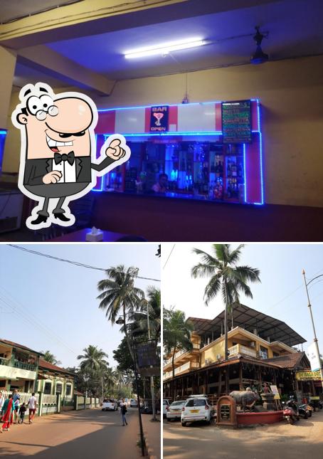 Take a look at the photo displaying exterior and bar counter at Krishna family bar and restaurant