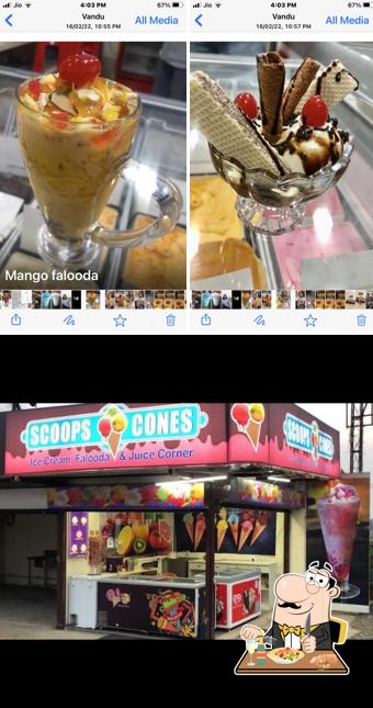 Food at Scoops n Cones