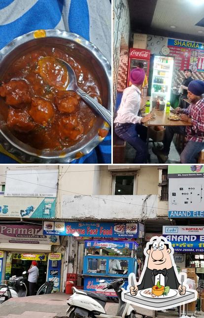 Among various things one can find food and exterior at Sharma fast food