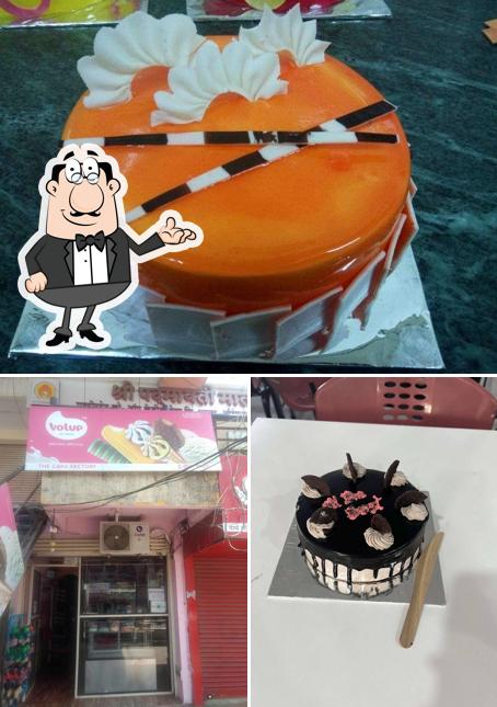 The restaurant's interior and food