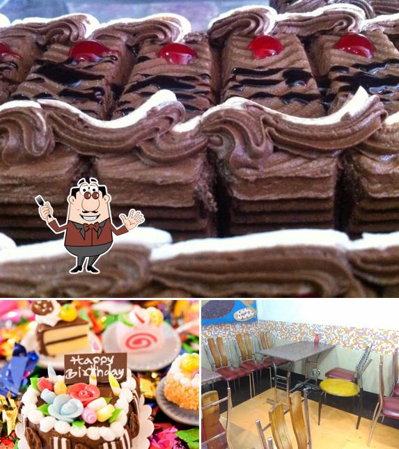 Among various things one can find food and interior at Aroma Bakery