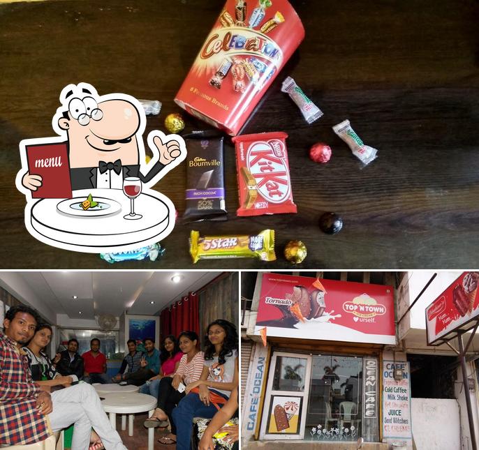 The picture of food and interior at Ocean Cafe