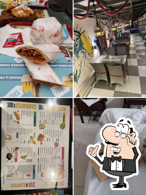 The interior of Burger Monk Dehradun