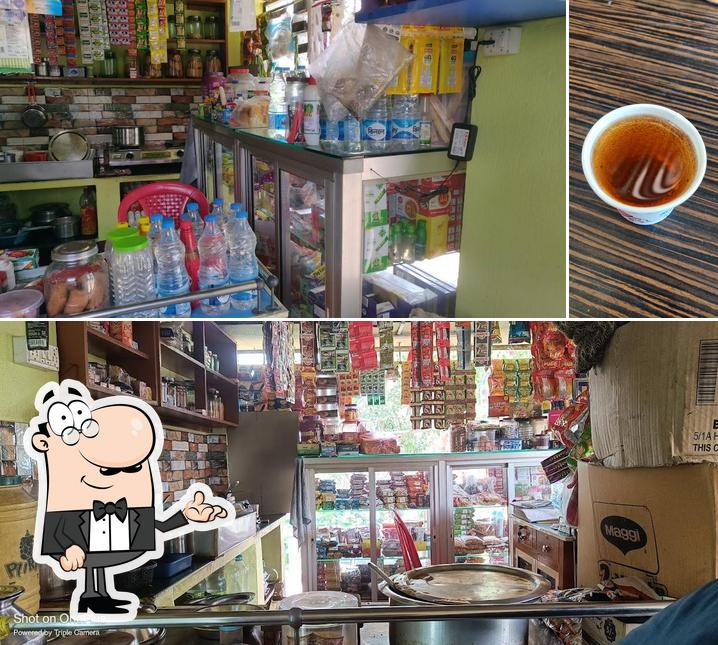 Among different things one can find interior and beverage at Mahadev's Snacks