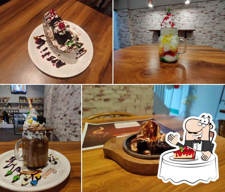 Brewers The Coffee Bar Bistupur provides a selection of desserts