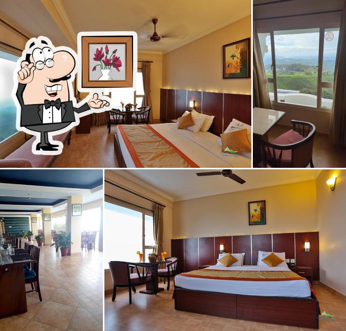 Take a seat at one of the tables at Misty Mountain Resort