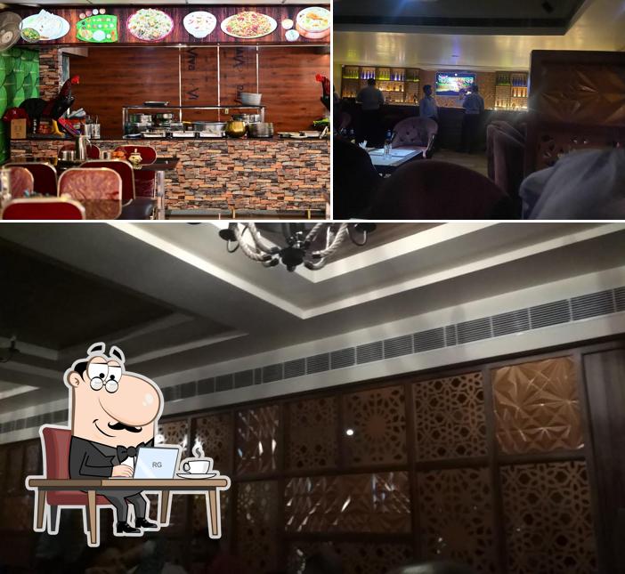 The interior of Samrat Bar