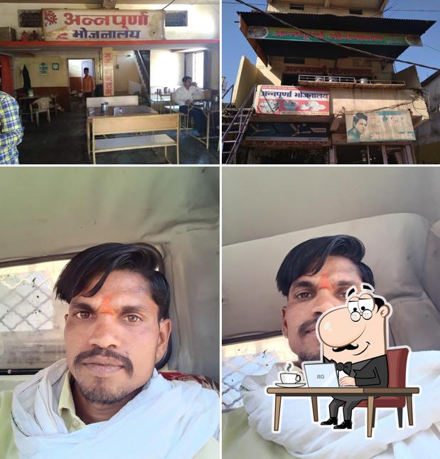 The interior of Annpurna Bhojnalay