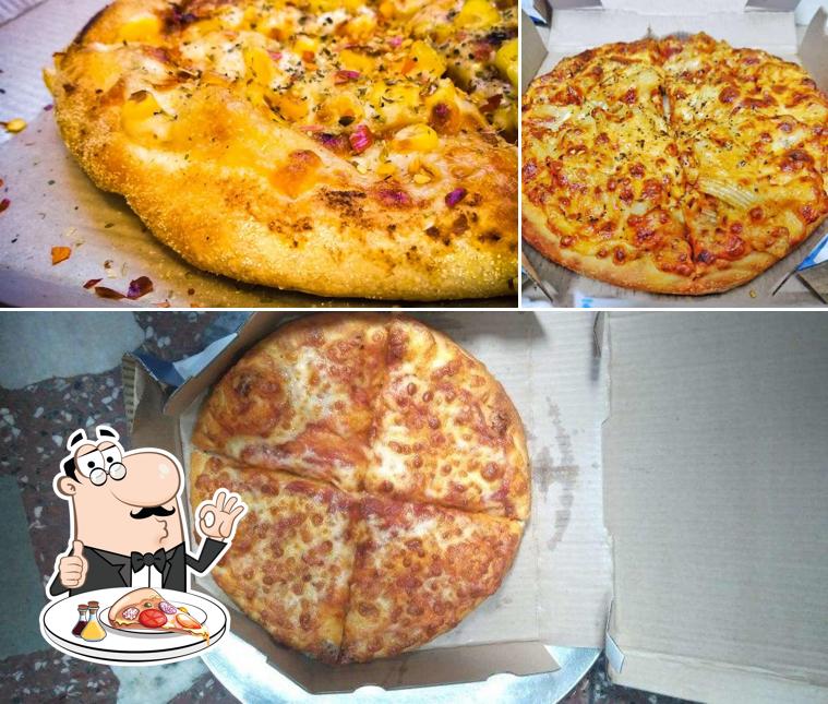 Pick pizza at Domino's Pizza