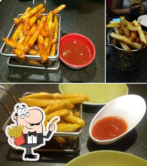 Order French fries at Box Office Cafe