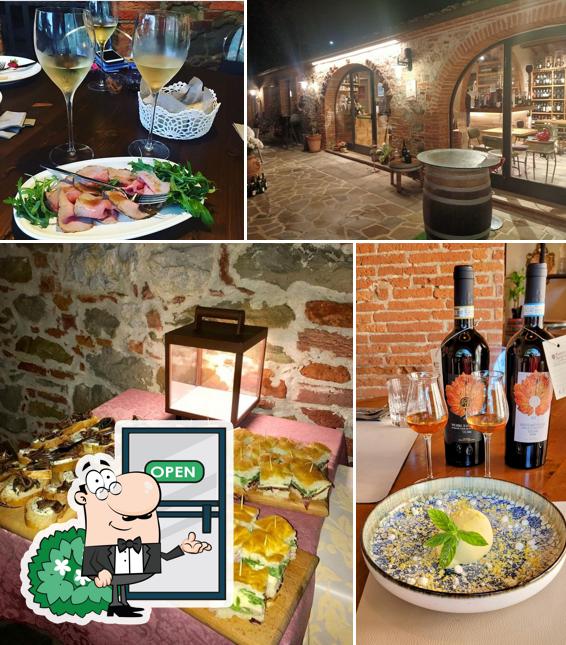 Questa è la immagine che raffigura la esterno e cibo di Bianco Rosso e Bollicine Ristorante Enoteca e Cucina: Aperto Pranzo Aperitivo e Cena