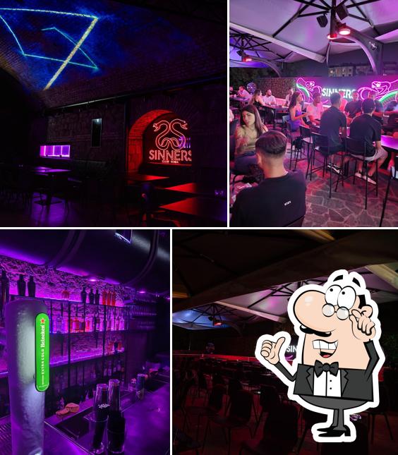 Gli interni di Sinners Club Roma ~ Ristorante & Cocktail Bar