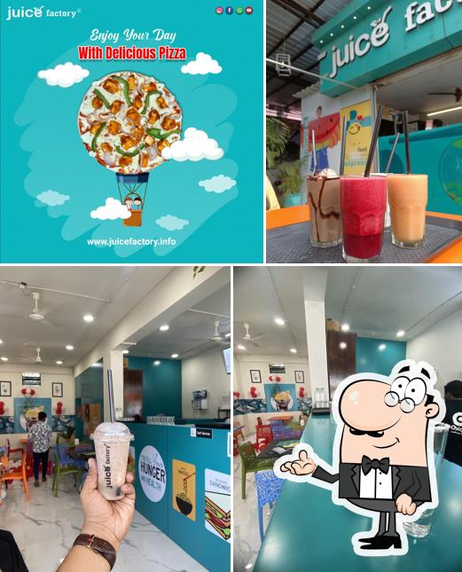 The picture of Juice factory’s interior and food