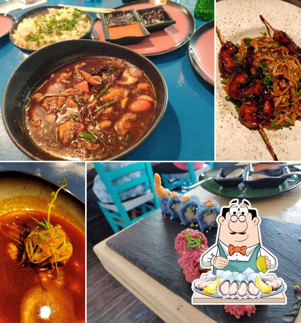 Get various seafood dishes served at Kinki Delivery - The Sushi and Asian Kitchen