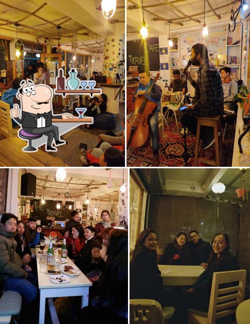 The interior of The Travel Cafe Gangtok