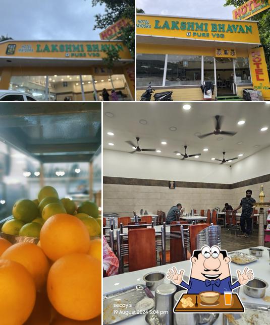 The image of Hotel Lakshmi Bhavan’s food and exterior