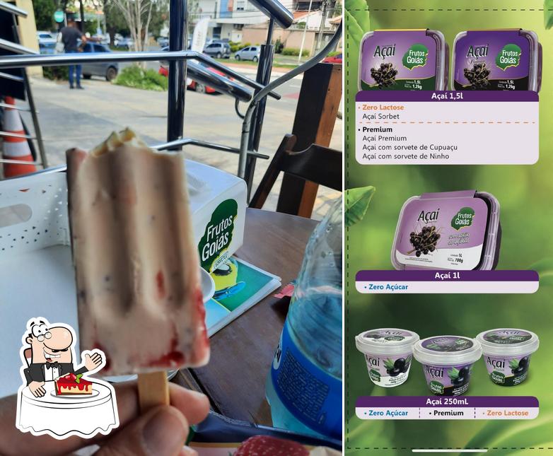 Sorveteria Frutos de Goiás Marista provê uma escolha de pratos doces